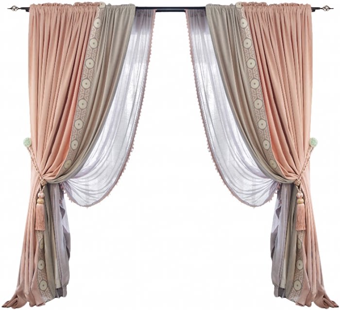 759窗帘布艺 款式图 现代北欧轻奢 软装方案ppt设计素材图片380款