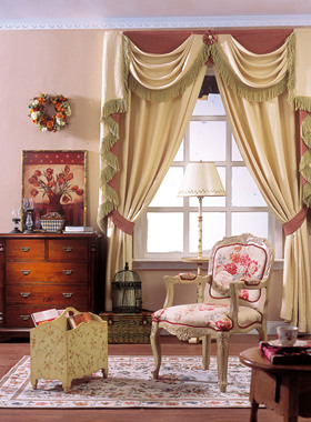 C338-高清窗帘 帷幔 场景款式图 385款 软装方案设计素材资料图片