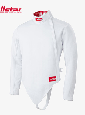 allstar奥斯达FIE认证800牛顿明星款儿童女子击剑比赛服上衣9000M