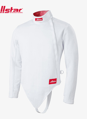 allstar奥斯达FIE认证800牛顿明星款儿童男子击剑比赛服上衣9500J