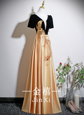 成人大合唱团演出服2025新款钢琴声乐独唱指挥红歌比赛主持礼服女