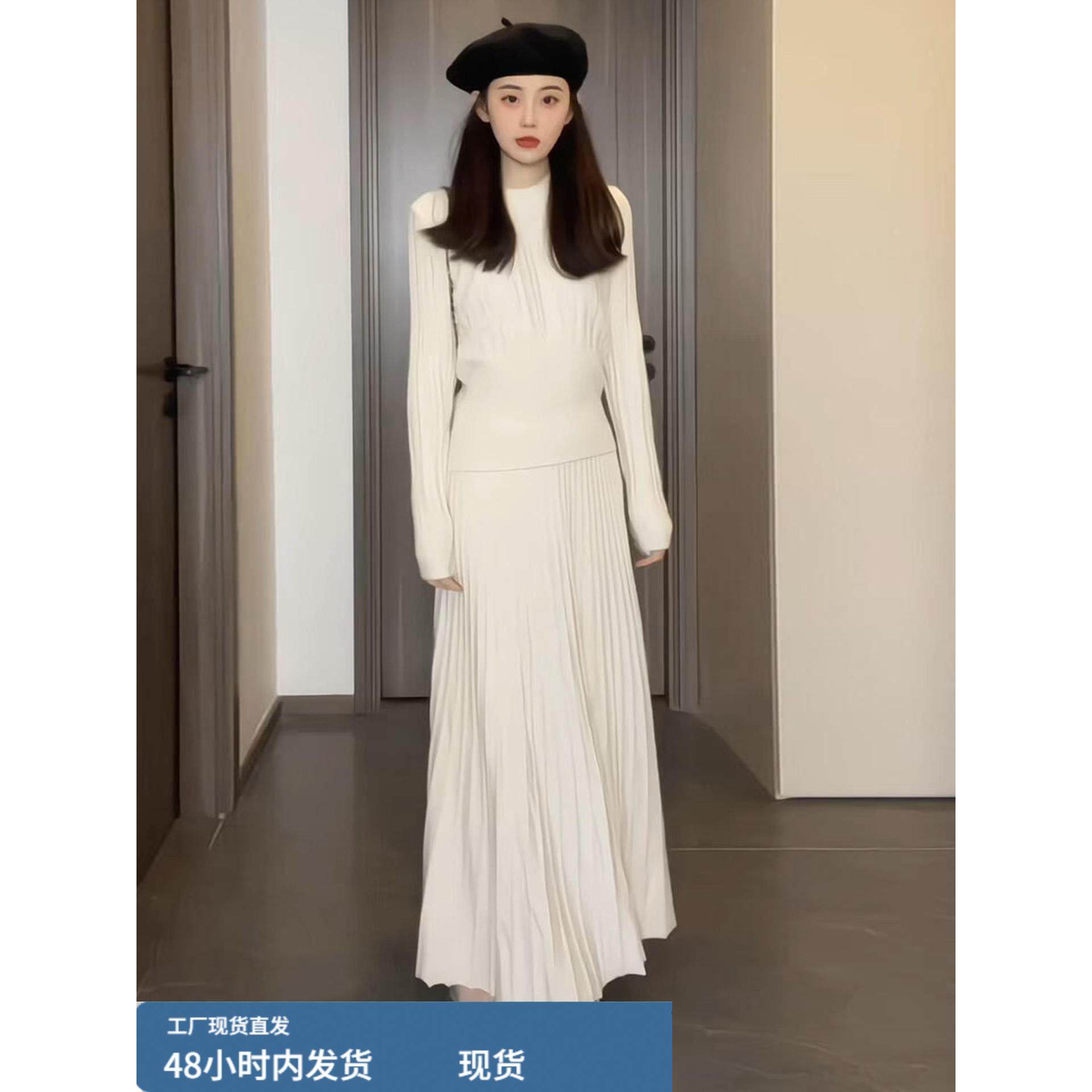 韩系慵懒风杏色针织连衣裙子女2025秋冬季新款高级感内搭套装长裙,运动/瑜伽/健身/球迷用品,瑜伽短裙,淘宝优惠券,粉丝福利购,淘宝优惠卷