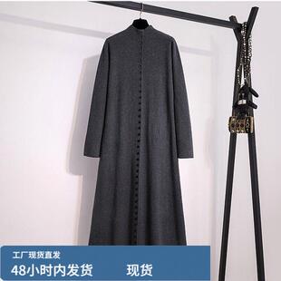 高级真帜连衣裙女装秋冬2025新款爆款大码胖mm宽松中长款打底裙子