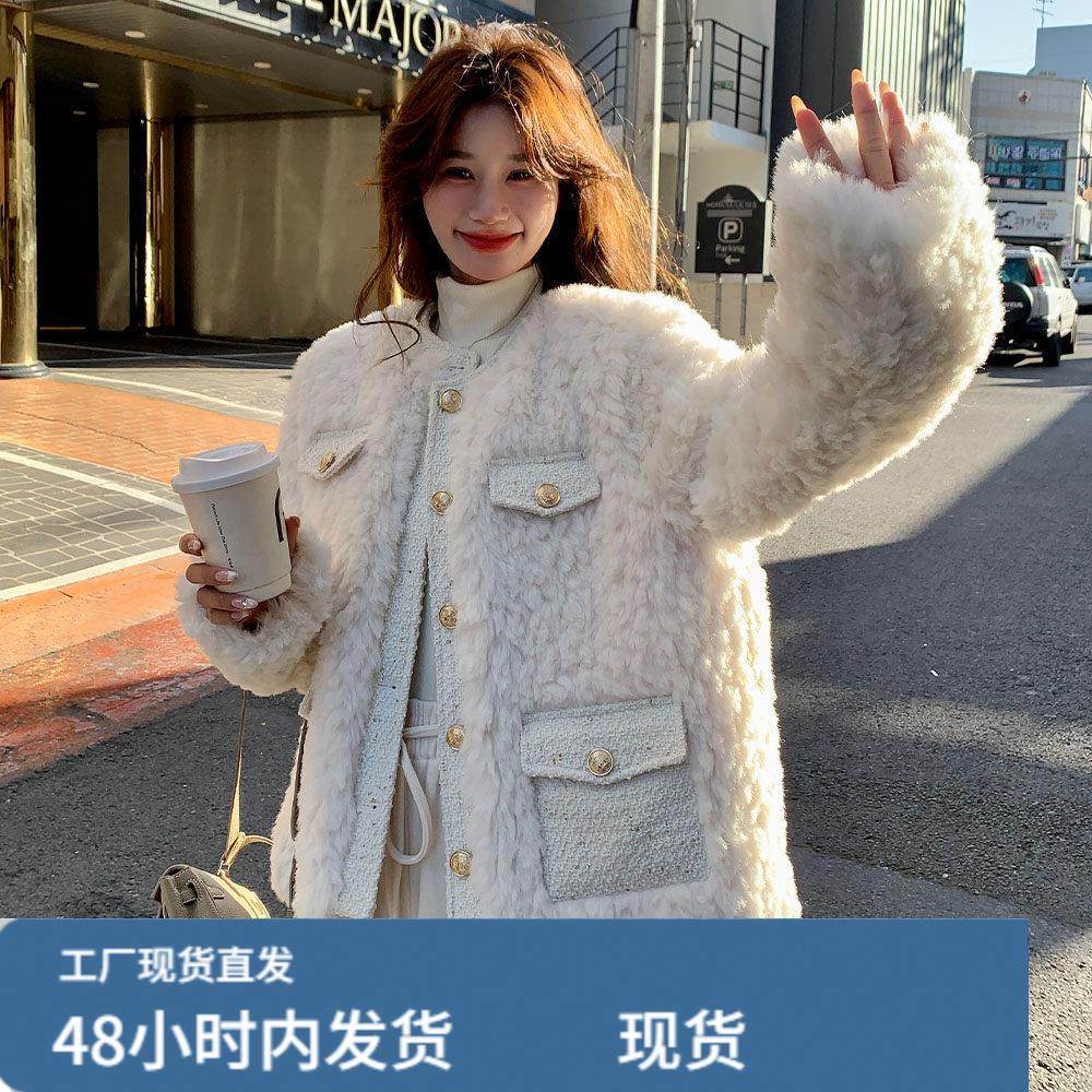 小香风白色皮毛一体羊羔毛厚外套女秋冬超火好看独特漂亮加绒棉服,运动/瑜伽/健身/球迷用品,广场舞套装,淘宝优惠券,粉丝福利购,淘宝优惠卷