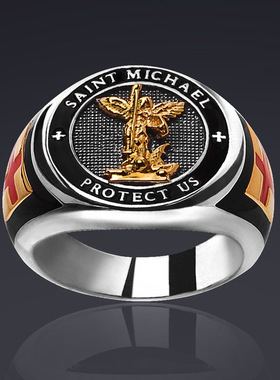 天使图案戒指项链共济会徽章