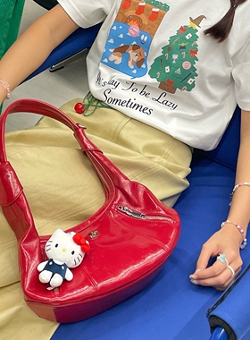 ODD/夏季卡通圣诞小狗动漫印花宽松显瘦圆领白色百搭纯棉短袖T恤