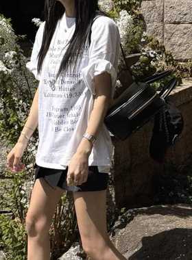 ODD RDCHS/小说日记百搭白色东大门纯棉ins加厚夏季T恤女上衣新款