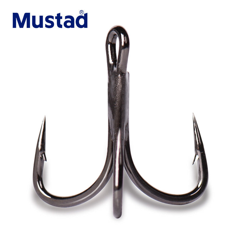 Mustad慕斯达KVD3倍强三本钩高碳钢路亚假饵海钓鱤鱼海鲈大物直销