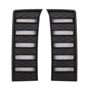 适用于2022款丰田坦途改装中网灯前杠进气格栅流光转向双色日行灯