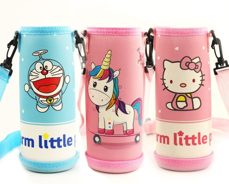 皮质杯套卡通防磨保护