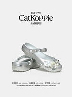 【 Official in Stock 】 Ballet Crocs Summer silver Mary Jane sandals, one-foot anti-slip and breathable flip-flops thumbnail 6