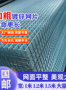 镀锌铁丝网片加粗养殖电焊钢丝网钢筋网格狗笼子碰焊防护隔离围栏