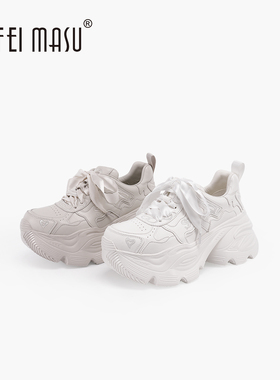 苏菲玛素春季复古增高轻便休闲运动百搭系带老爹鞋SF62C-511