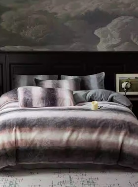 费斯巴赫高端A类兔毛绒四件套牛奶绒冬季被套加厚吉荣床单保暖