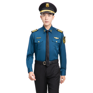 新式形象岗安保制服绿色长袖保安服夏装短袖小区保安工作服套装男