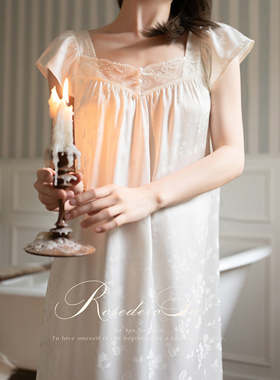 RoseDeRosee琉云 2026新款法式提花冰丝绝美睡裙女夏季吊带连衣裙