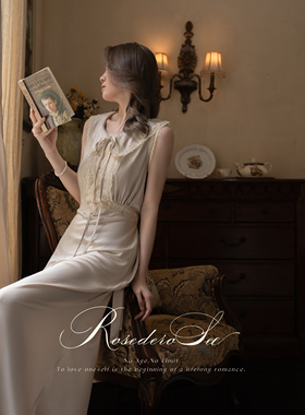 RoseDeRosee柔雾迷情 春夏2026新款绝美睡衣女法式高级感蕾丝睡裙