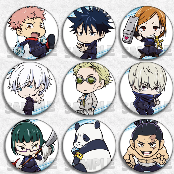 咒术回战 动漫徽章胸章二次元cos五条悟周边q版吧唧挂件惠棘虎杖