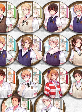 黑塔利亚动漫徽章胸章二次元周边吧唧挂件俄罗斯中国日本美国英国