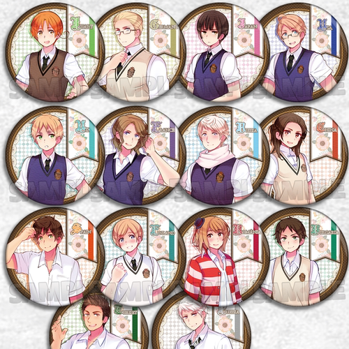 黑塔利亚徽章胸章吧唧挂件中国谷