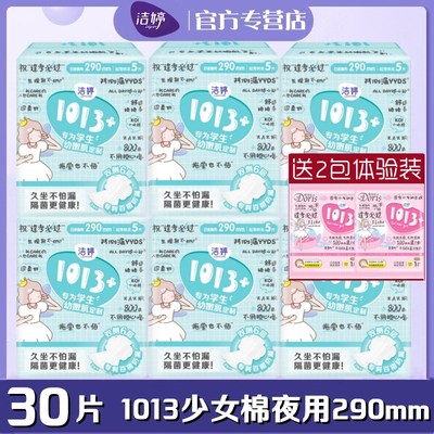 洁婷卫生巾1013+少女孩用夜