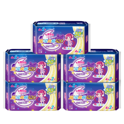 七度空间纤巧加厚5包420mm卫生巾