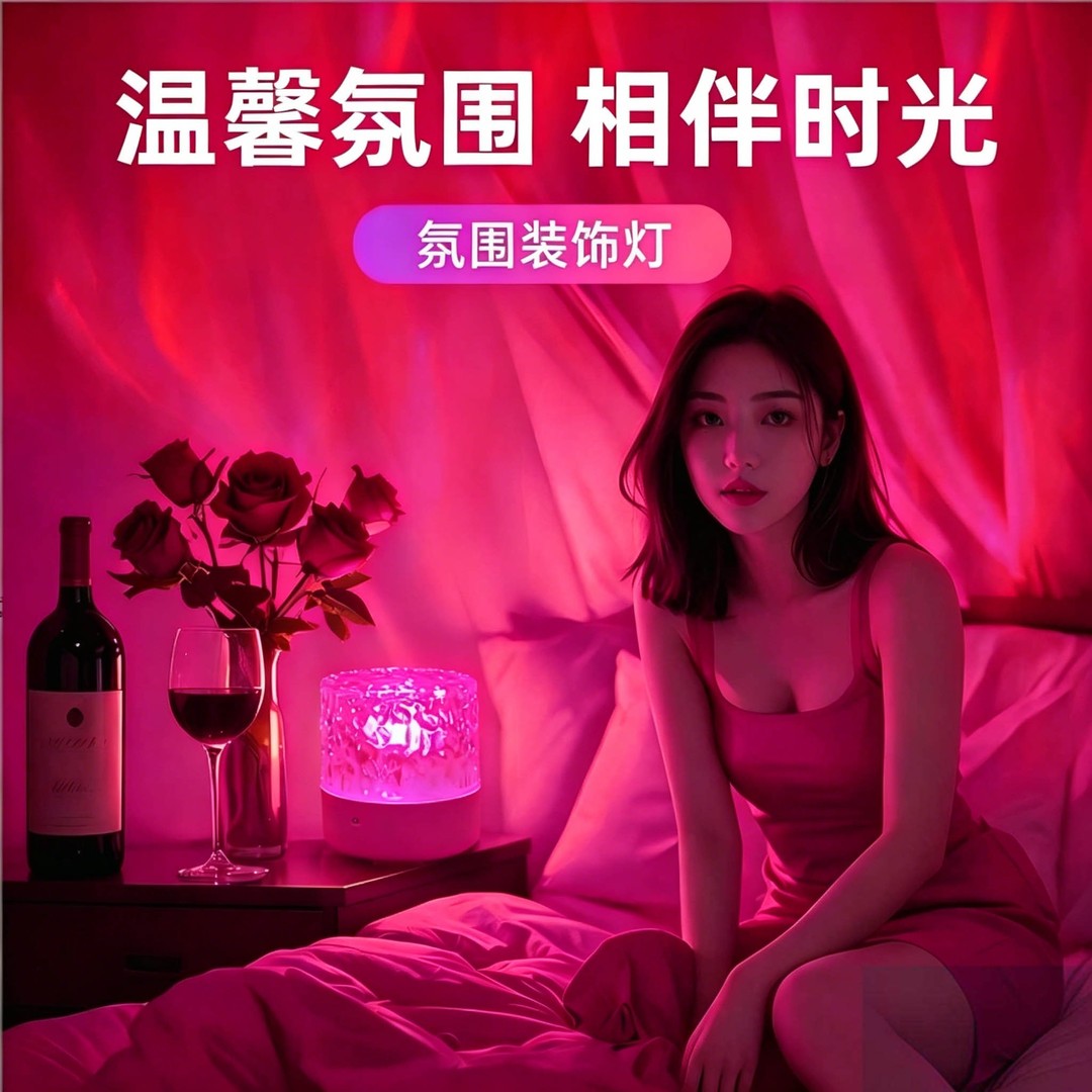 卧室情侣房间星空灯床头情调夫妻气氛情趣睡眠浪漫小夜灯安睡灯
