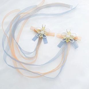 古风超仙瑶瑶遇见神鹿衍生款发夹汉服蝴蝶结头饰对夹长飘带发饰品