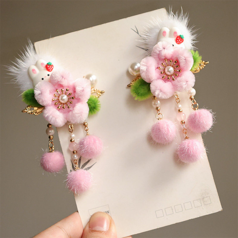 古风儿童可爱头饰发饰新年宝宝毛球汉服流苏绒花桃子发夹女童女宝,饰品/流行首饰/时尚饰品新,发饰,淘宝优惠券,粉丝福利购,淘宝优惠卷