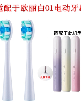 家家选电动牙刷头适用于olybo欧丽白O1成人替换软毛硬毛声波代替