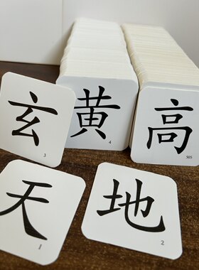 小儿语 认字识字卡片 700字 7cm单面简体汉字 无拼音