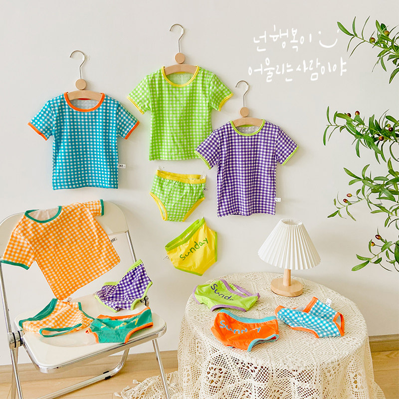 儿童家居服纯棉春夏季薄款