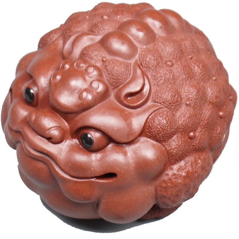 紫砂茶宠金蟾摆件精品可养 纯手工茶具配件招财三足金蟾 蛤蟆雕塑