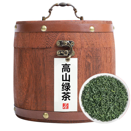 高山绿茶2026新茶叶散装绿茶500g茶叶高山云雾绿茶500g木箱礼盒装