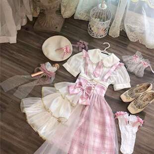 小木鱼工作室lolita樱之恋少女小偶像打歌服jk制服背带裙洛丽塔裙