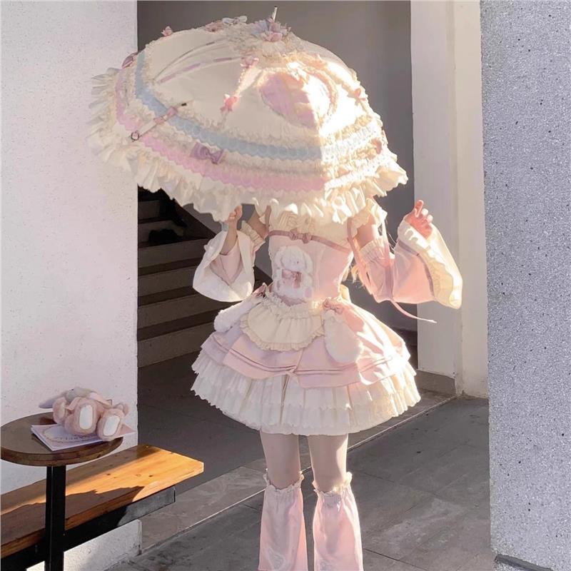 小欣原创兔兔陷阱甜美软萌可爱甜妹doll感日常秋冬轻lolita连衣裙