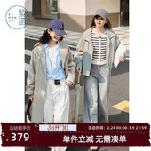 高级感气质宽松显瘦时尚 新款 防风外套 风衣女春秋季 紫涵英伦风长款