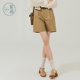 短裤 风休闲裤 夏季 紫涵A字短款 新款 高腰文艺腰带工装 百搭显瘦热裤