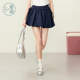 紫涵云朵花苞短裙女士夏季 学院风少女针织高腰显瘦蓬蓬a字裙 新款