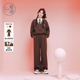 新款 紫涵学院风假两件衬衫 女冬季 两件套装 领领带卫衣直筒休闲卫裤