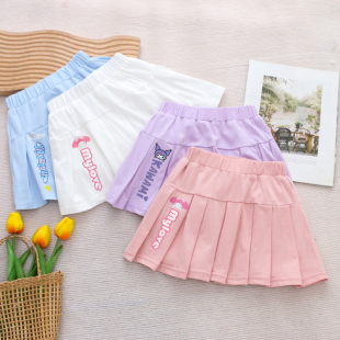 女童防走光内衬百褶裤裙假两件短裙夏季儿童小女孩jk制服洋气裙子