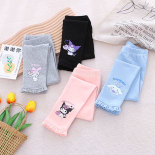 洋气加绒裤 儿童小女孩宝宝长裤 子 25春秋款 女童纯棉弹力外穿打底裤