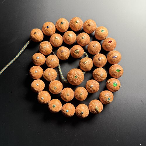 纯黄铜钉镶嵌配件凤眼菩提星月手串木珠批发文玩蘑菇钉金代工定制