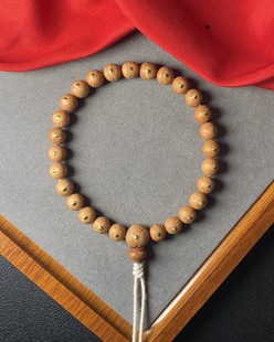 代工镶嵌黄铜钉镶嵌绿松银金24凤眼星月菩提木质文玩手串代工定制