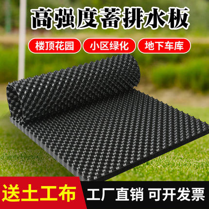 蓄排水板楼顶绿化滤水板阻根板土工布屋顶花园种菜双面加厚疏水板