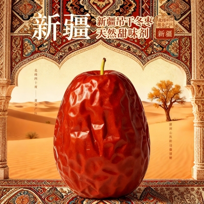 新疆丝路巴扎吊干冬枣大枣336g/罐