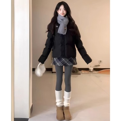 毛呢包臀短裙女显瘦复古小个子