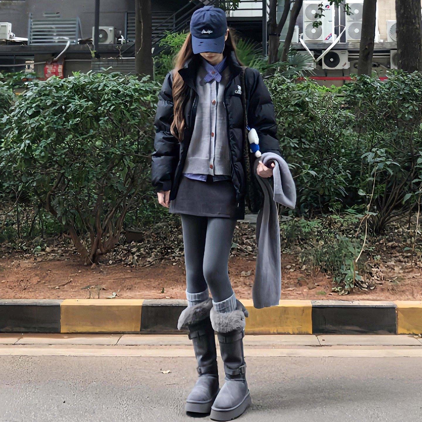 灰色鲨鱼裤女秋冬2025新款高腰显瘦修身小个子外穿加绒加厚打底裤,女装/女士精品,打底裤,淘宝优惠券,粉丝福利购,淘宝优惠卷