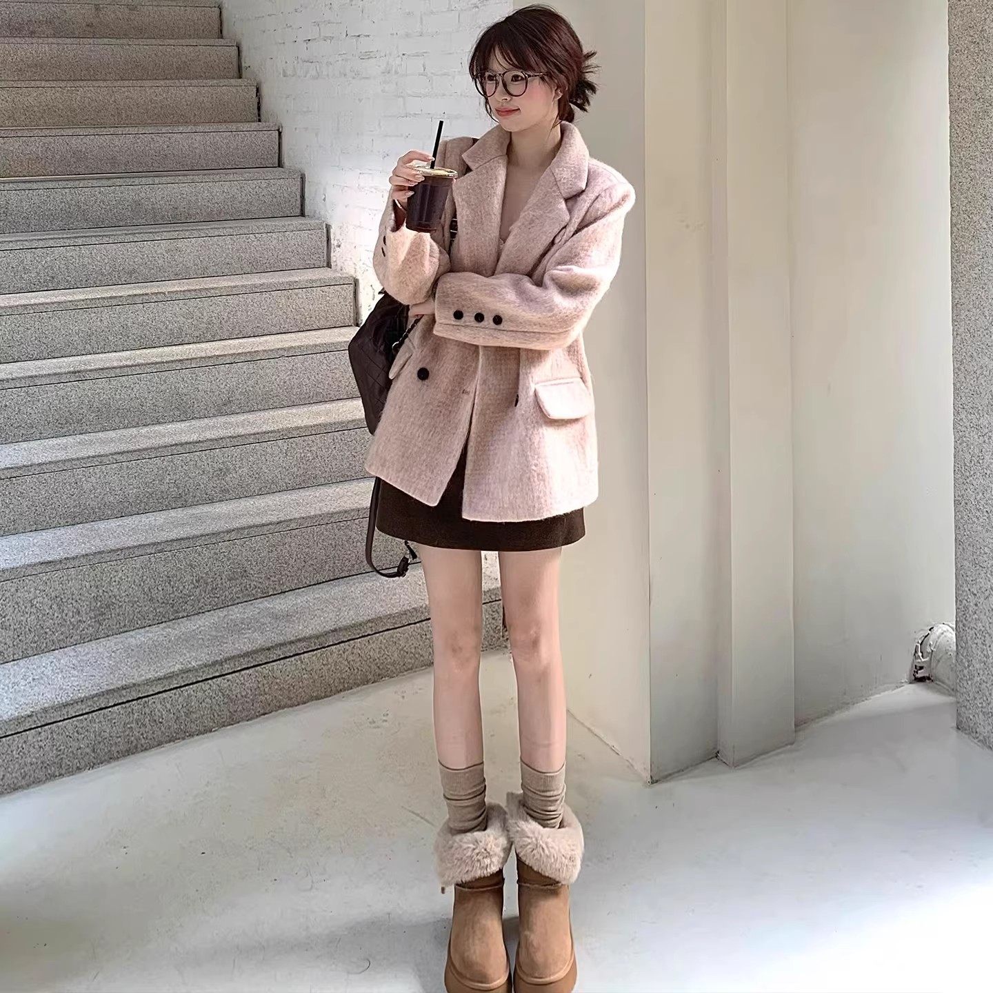 咖色毛呢包臀短裙女春季2026年新款高腰显瘦a字小个子辣妹半身裙,女装/女士精品,半身裙,淘宝优惠券,粉丝福利购,淘宝优惠卷