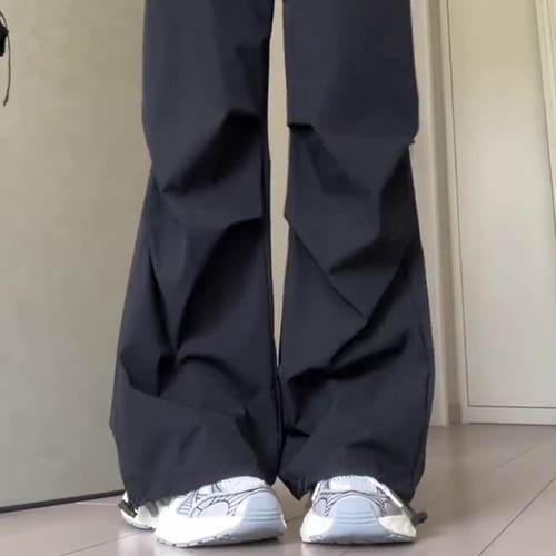 夏季薄款工装裤女高腰显瘦